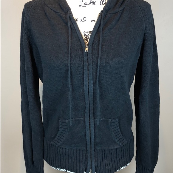 Full Tilt Sweater Zip-Up Hoodie in Black - Picture 2 of 7